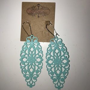 light blue earrings